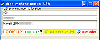 「Area by U.S. phone number」