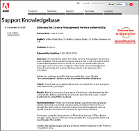 “Adobe License Management Service”機能に起因する脆弱性