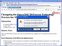 「Opera」v8.02 BitTorrent Technology Preview