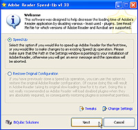 「Adobe Reader Speed-Up」v1.33