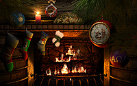 「Fireside Christmas 3D Screensaver」v1.0