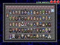 ゲーム開始時には70体のキャラクターから主人公を選べる