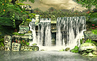 「Mayan Waterfall 3D Screensaver」v1.0