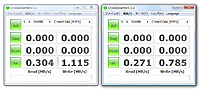 左が前バージョンv2.1.6での計測結果、右が最新版v2.2.0での計測結果